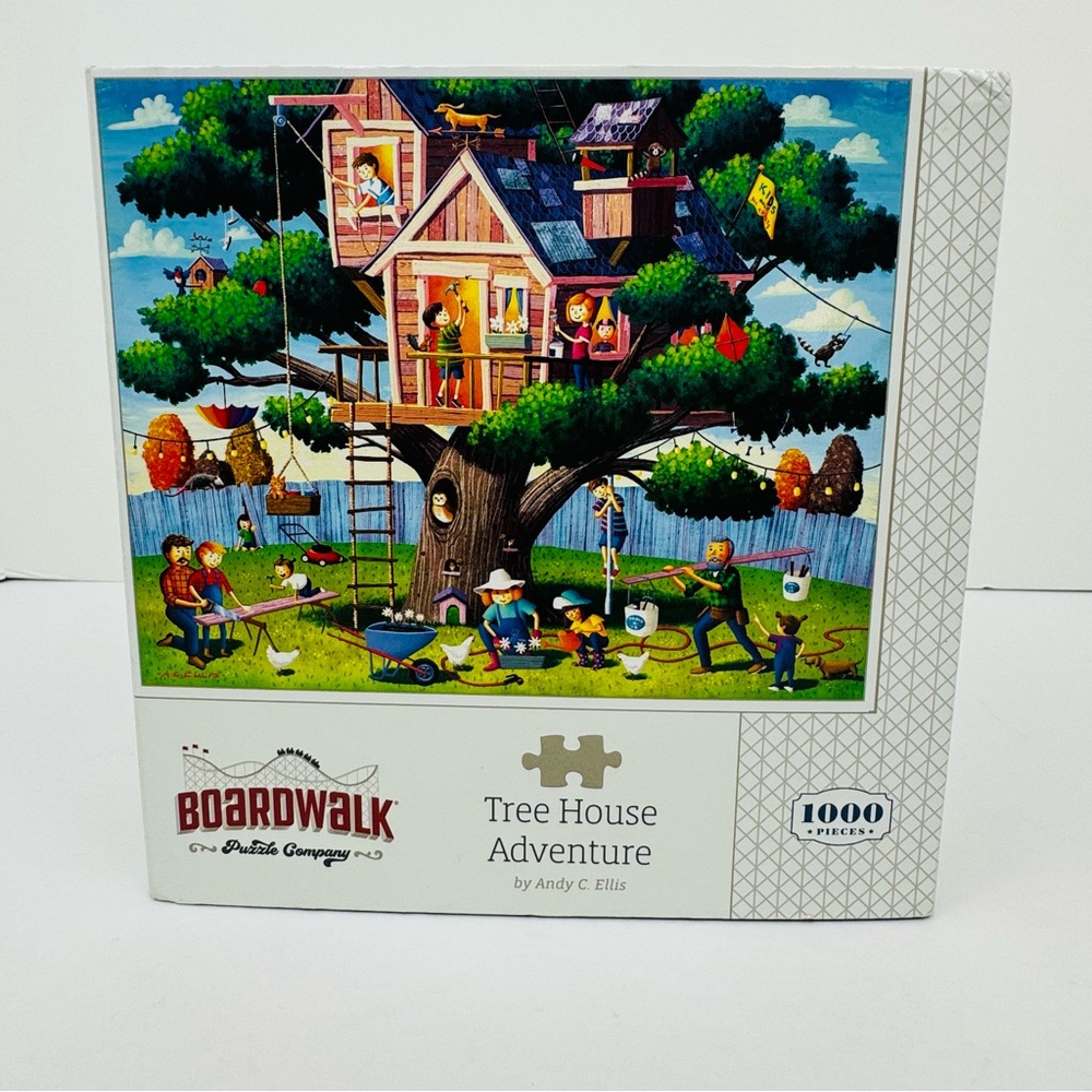 Boardwalk Puzzle Company. NWT. Tree House Adventure. Andy C. Ellis. 1000 pieces.